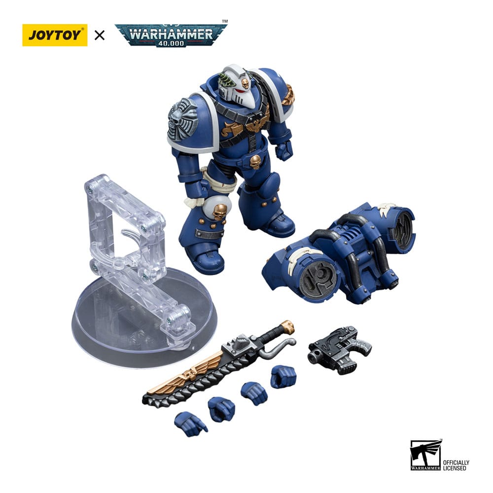 Warhammer 40k Action Figure 1/18 Ultramarines Vanguard Veteran with Chainsword and Bolt Pistol 12cm - Action Figures - Joy Toy (CN) - Hobby Figures UK