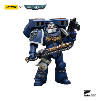 Warhammer 40k Action Figure 1/18 Ultramarines Vanguard Veteran with Chainsword and Bolt Pistol 12cm - Action Figures - Joy Toy (CN) - Hobby Figures UK