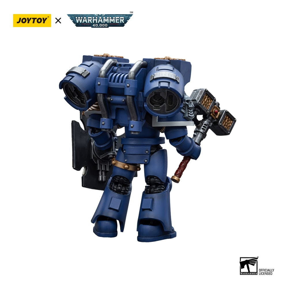 Warhammer 40k Action Figure 1/18 Ultramarines Vanguard Veteran with Thunder Hammer and Storm Shield 12cm - Action Figures - Joy Toy (CN) - Hobby Figures UK