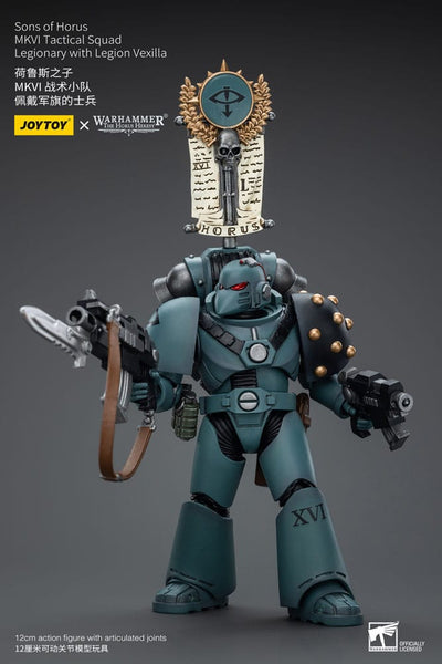 Warhammer The Horus Heresy Action Figure 1/18 Sons of Horus MKVI Tactical Squad Legionary with Legion Vexilla 12cm - Action Figures - Joy Toy (CN) - Hobby Figures UK