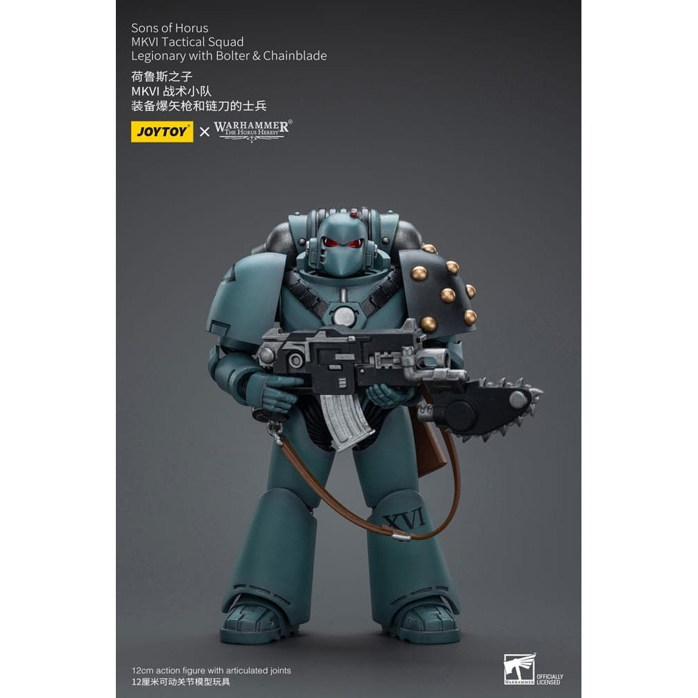 Warhammer The Horus Heresy Action Figure 1/18 Sons of Horus MKVI Tactical Squad Legionary with Bolter & Chainblade 12cm - Action Figures - Joy Toy (CN) - Hobby Figures UK