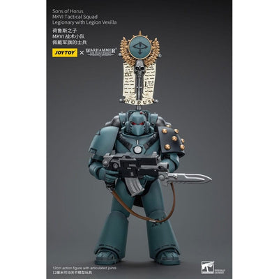 Warhammer The Horus Heresy Action Figure 1/18 Sons of Horus MKVI Tactical Squad Legionary with Legion Vexilla 12cm - Action Figures - Joy Toy (CN) - Hobby Figures UK