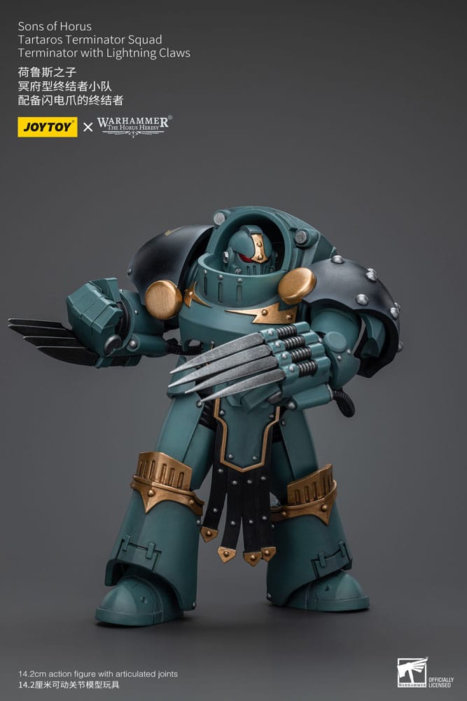 Warhammer The Horus Heresy Action Figure 1/18 Tartaros Terminator Squad Terminator With Lightning Claws 12cm - Action Figures - Joy Toy (CN) - Hobby Figures UK