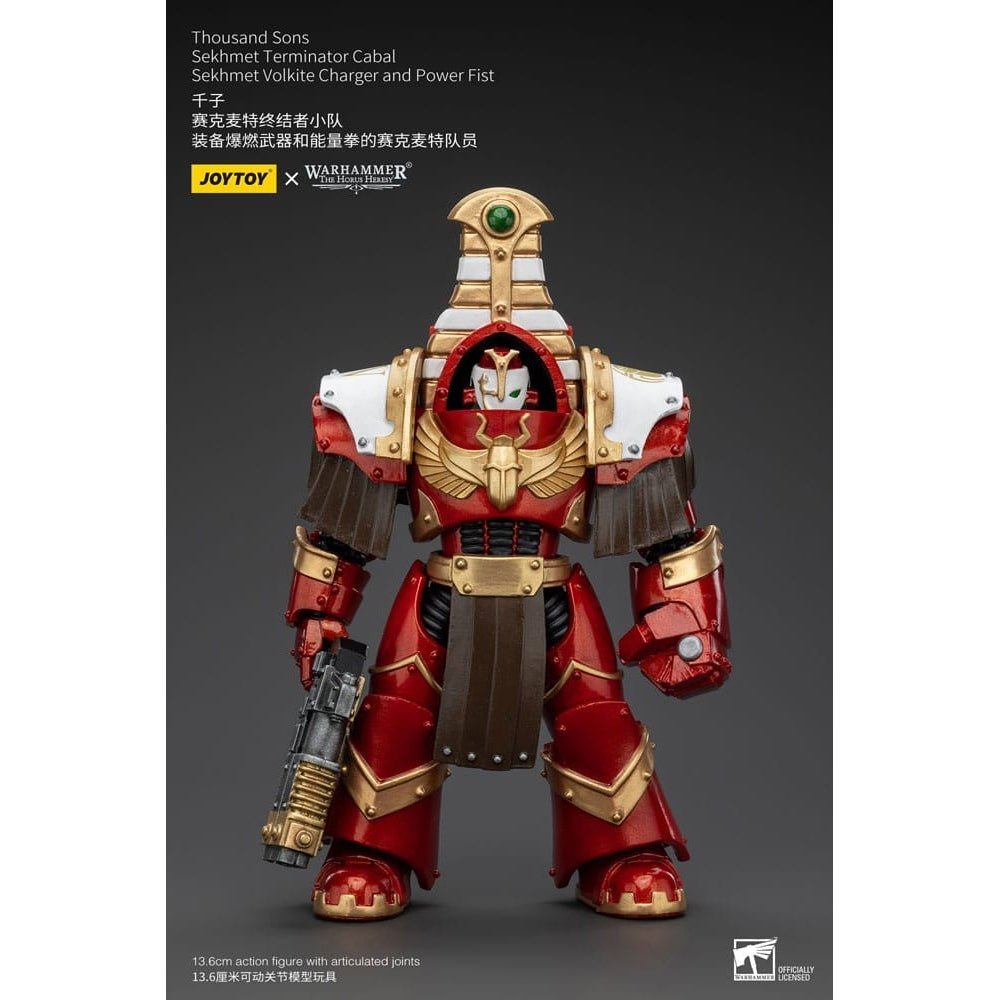 Warhammer The Horus Heresy Action Figure 1/18 Thousand Sons Sekhmet Terminator Cabal Sekhmet Volkite Charger and Power Fist 14cm - Action Figures - Joy Toy (CN) - Hobby Figures UK