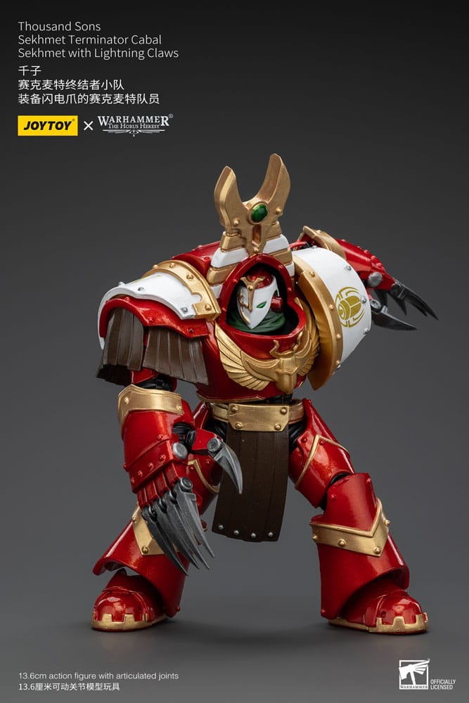 Warhammer The Horus Heresy Action Figure 1/18 Thousand Sons Sekhmet Terminator Cabal Sekhmet with Lightning Claws 14cm - Action Figures - Joy Toy (CN) - Hobby Figures UK