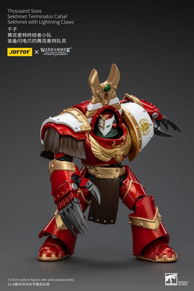 Warhammer The Horus Heresy Action Figure 1/18 Thousand Sons Sekhmet Terminator Cabal Sekhmet with Lightning Claws 14cm - Action Figures - Joy Toy (CN) - Hobby Figures UK