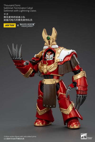 Warhammer The Horus Heresy Action Figure 1/18 Thousand Sons Sekhmet Terminator Cabal Sekhmet with Lightning Claws 14cm - Action Figures - Joy Toy (CN) - Hobby Figures UK