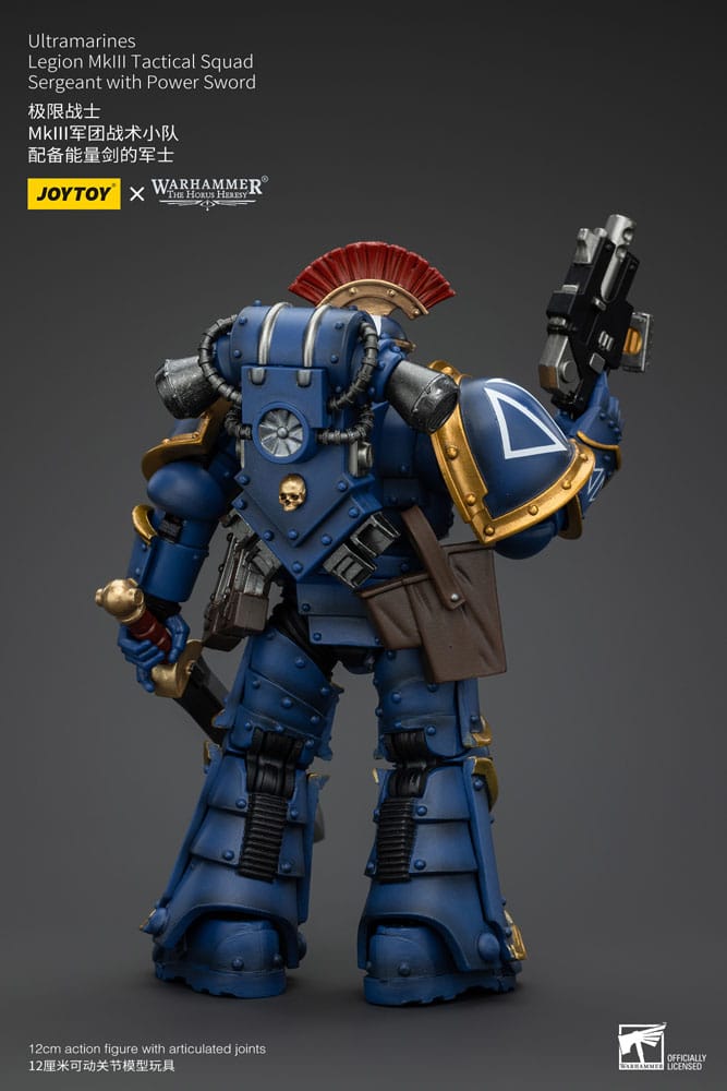 Warhammer The Horus Heresy Action Figure 1/18 Ultramarines Legion MKIII Tactical Squad Sergeant with Power Sword 20cm - Action Figures - Joy Toy (CN) - Hobby Figures UK