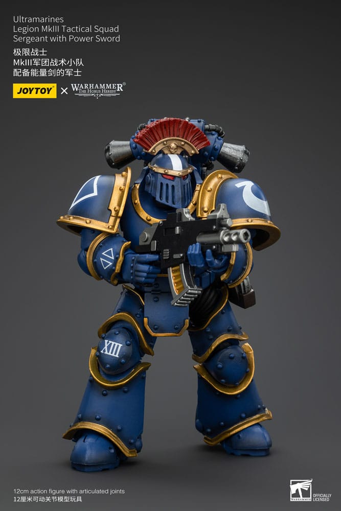 Warhammer The Horus Heresy Action Figure 1/18 Ultramarines Legion MKIII Tactical Squad Sergeant with Power Sword 20cm - Action Figures - Joy Toy (CN) - Hobby Figures UK