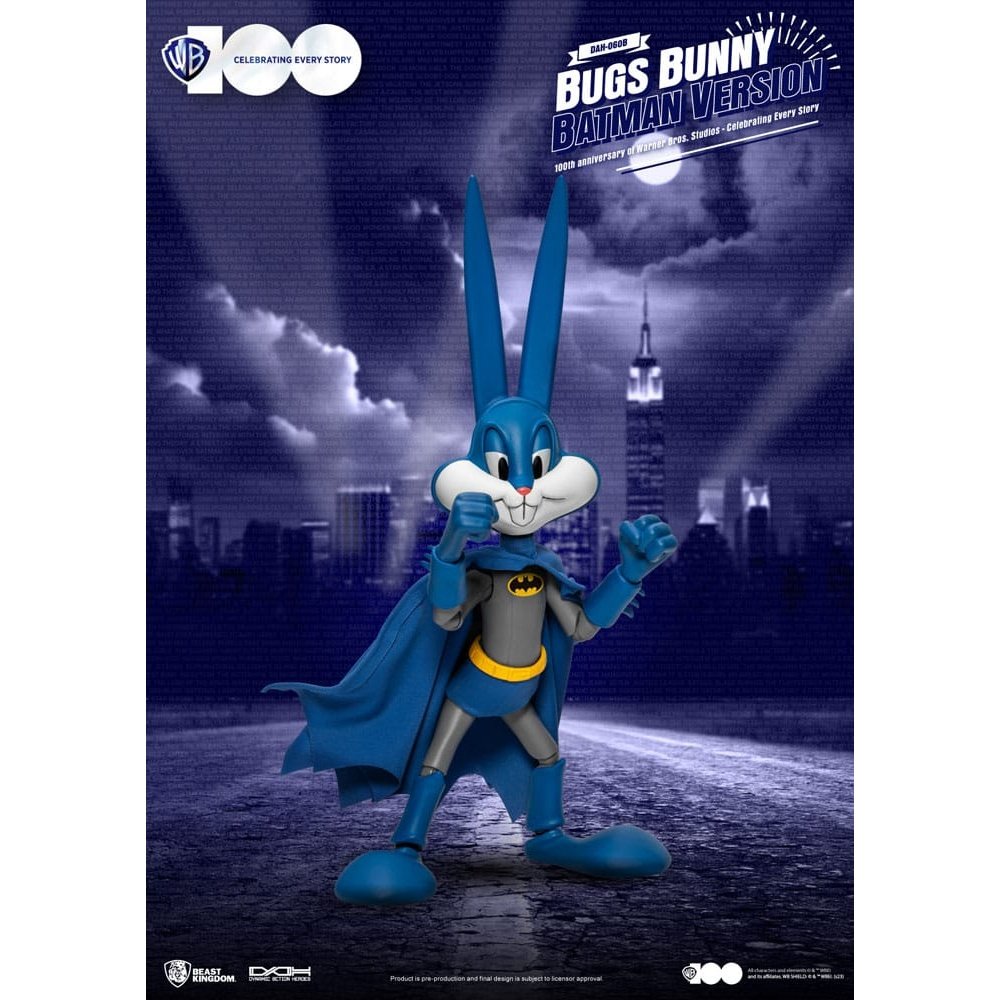 Warner Brothers Dynamic 8ction Heroes Action Figure 1/9 100th Anniversary of Warner Bros. Studios Bugs Bunny Batman Ver. 17cm - Action Figures - Beast Kingdom Toys - Hobby Figures UK