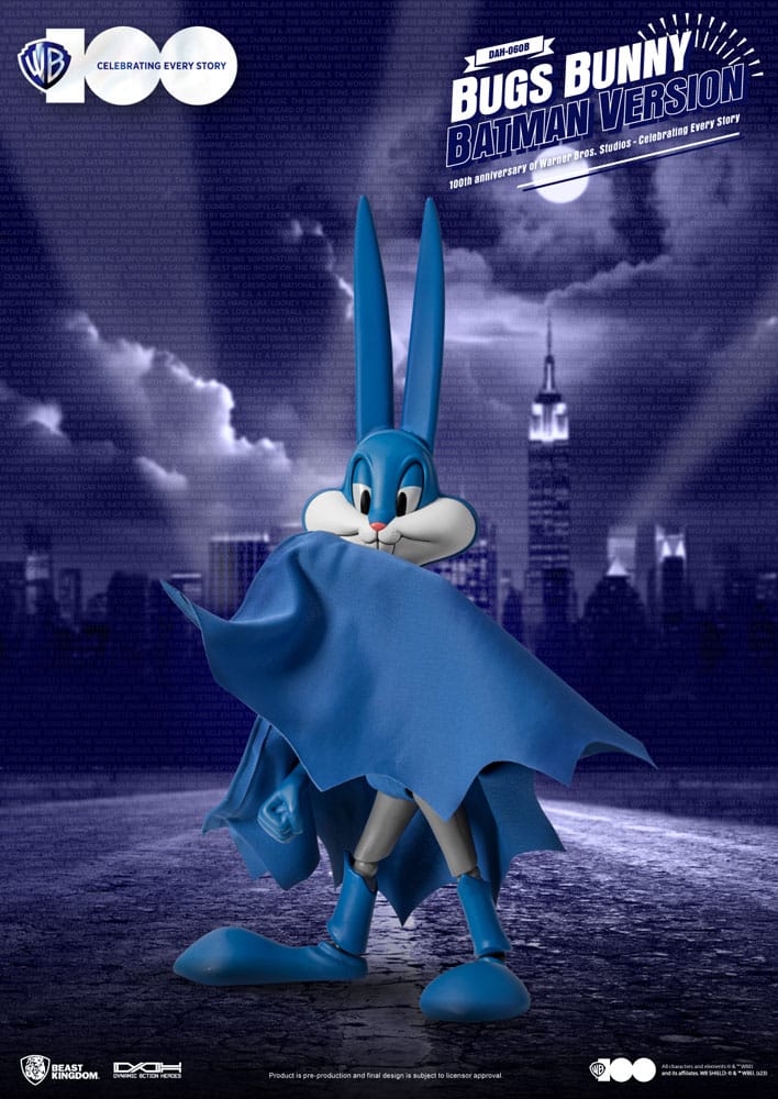 Warner Brothers Dynamic 8ction Heroes Action Figure 1/9 100th Anniversary of Warner Bros. Studios Bugs Bunny Batman Ver. 17cm - Action Figures - Beast Kingdom Toys - Hobby Figures UK