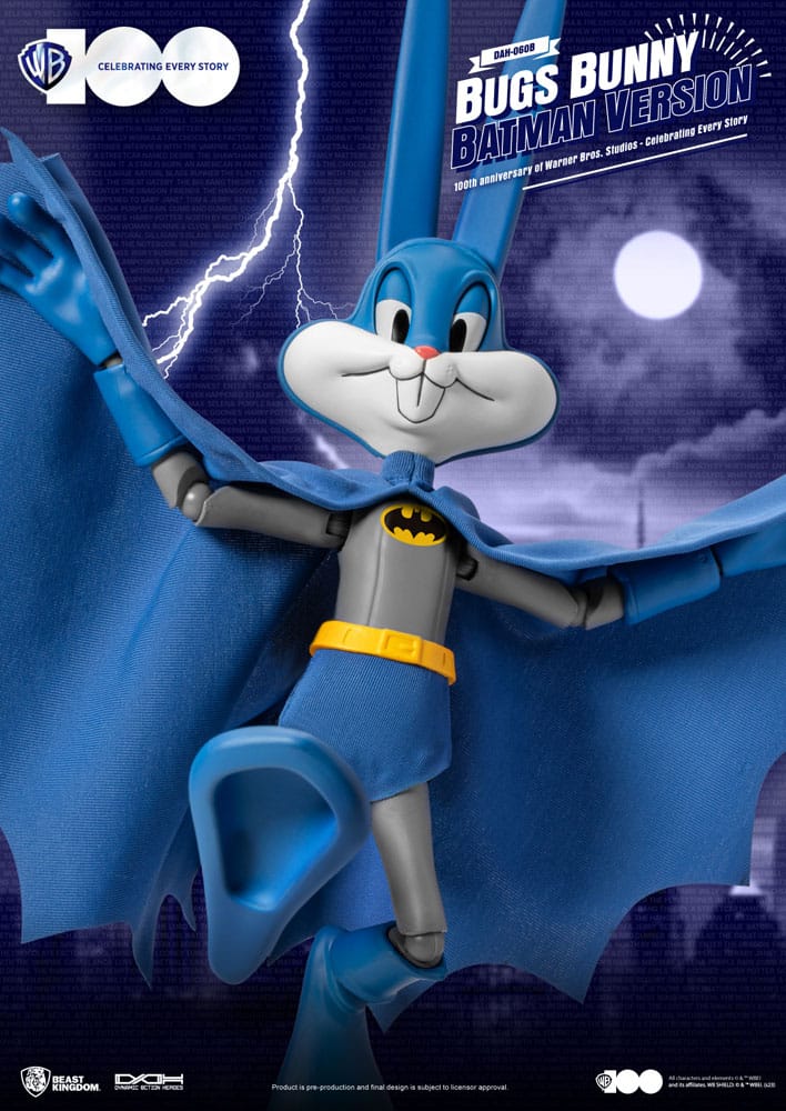 Warner Brothers Dynamic 8ction Heroes Action Figure 1/9 100th Anniversary of Warner Bros. Studios Bugs Bunny Batman Ver. 17cm - Action Figures - Beast Kingdom Toys - Hobby Figures UK