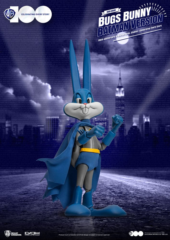 Warner Brothers Dynamic 8ction Heroes Action Figure 1/9 100th Anniversary of Warner Bros. Studios Bugs Bunny Batman Ver. 17cm - Action Figures - Beast Kingdom Toys - Hobby Figures UK