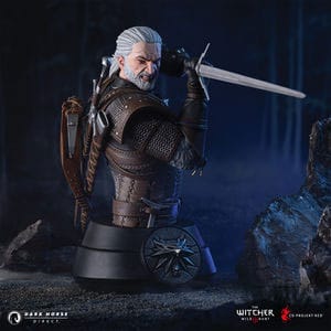 Witcher 3 Wild Hunt Bust Geralt 15cm - Scale Statue - Dark Horse - Hobby Figures UK