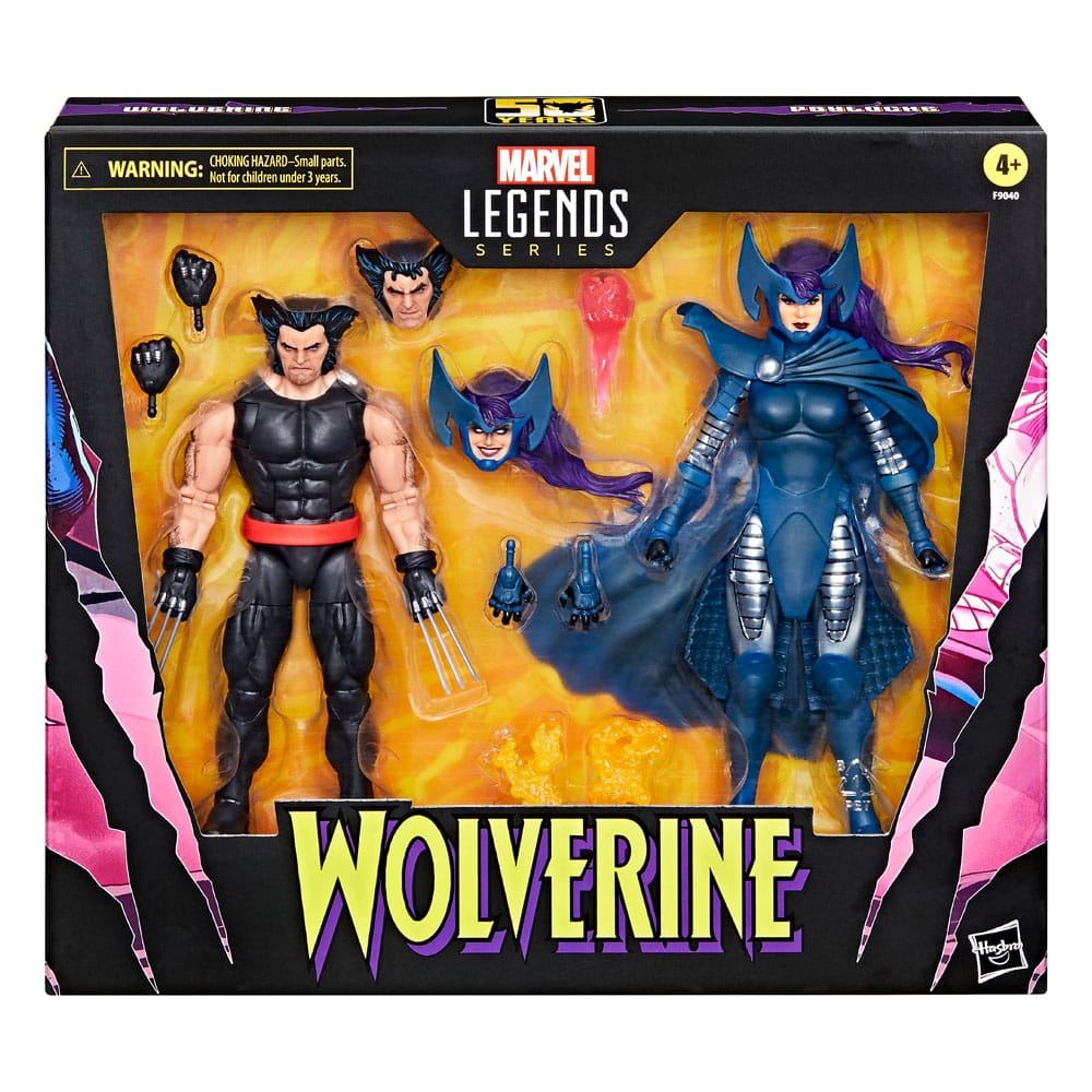 Wolverine 50th Anniversary Marvel Legends Action Figure 2-Pack Wolverine & Psylocke 15cm - Action Figures - Hasbro - Hobby Figures UK