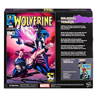 Wolverine 50th Anniversary Marvel Legends Action Figure 2-Pack Wolverine & Psylocke 15cm - Action Figures - Hasbro - Hobby Figures UK