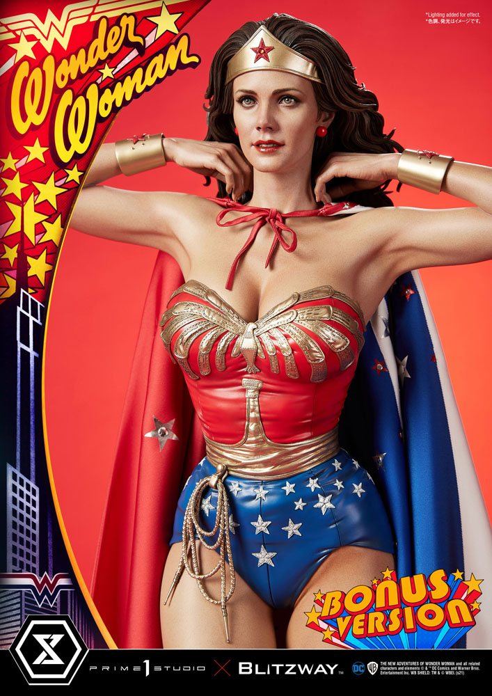 Wonder Woman 1975 Statue 1/3 Wonder Woman (Lynda Carter) Bonus Version 69cm - Scale Statue - Prime 1 Studio - Hobby Figures UK