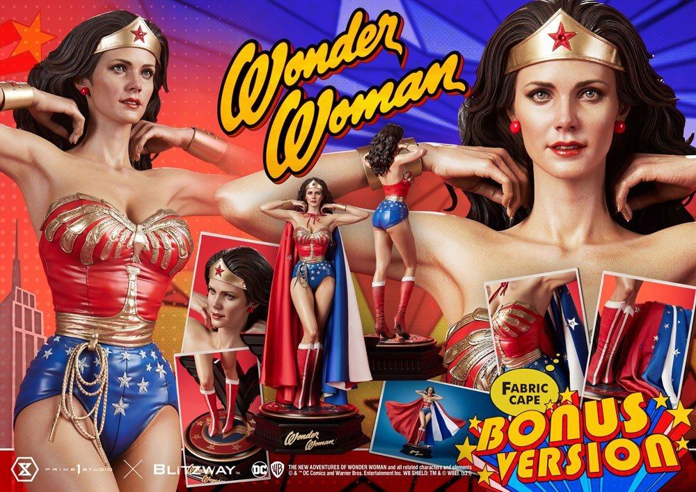 Wonder Woman 1975 Statue 1/3 Wonder Woman (Lynda Carter) Bonus Version 69cm - Scale Statue - Prime 1 Studio - Hobby Figures UK