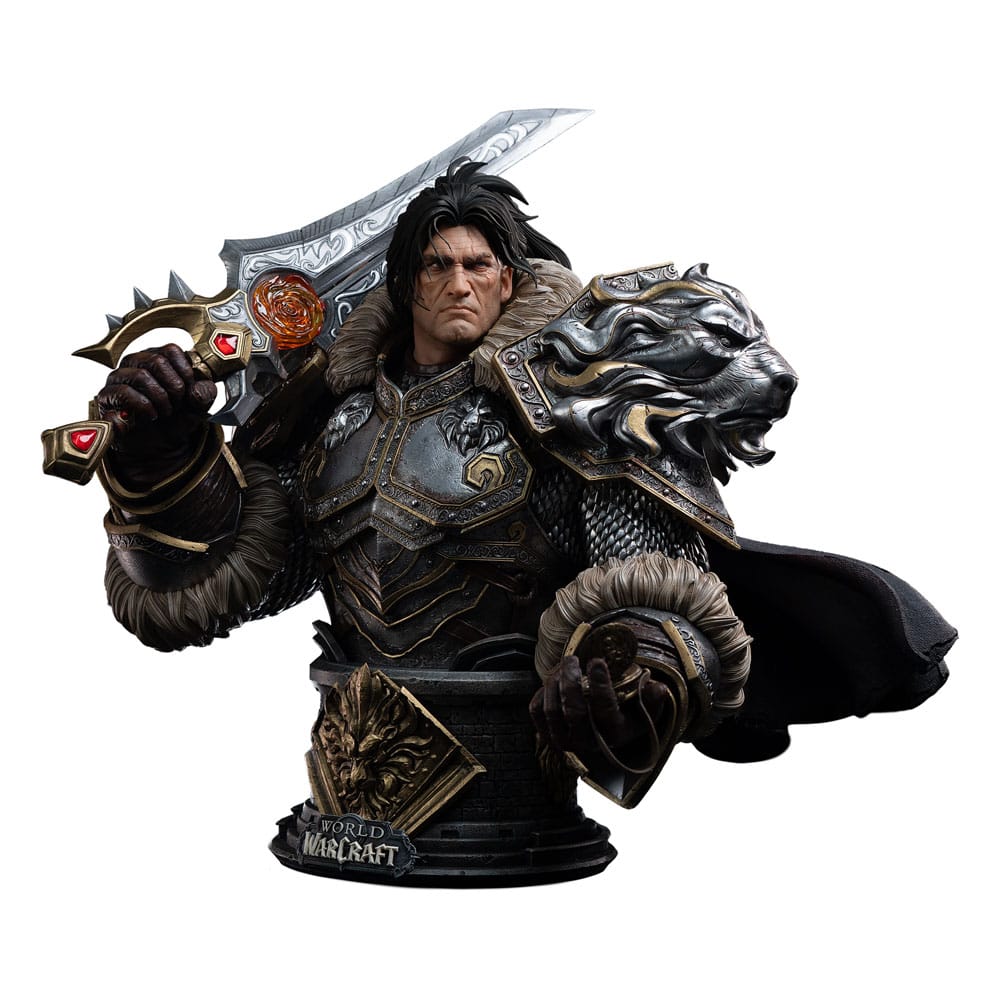 World of Warcraft Bust 1/3 Varian Wrynn 46cm - Scale Statue - Infinity Studio - Hobby Figures UK