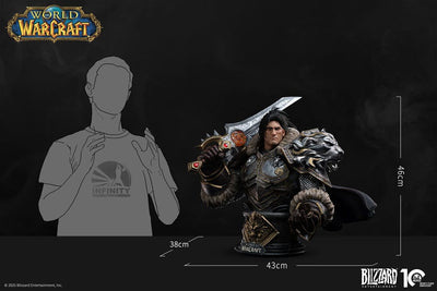 World of Warcraft Bust 1/3 Varian Wrynn 46cm - Scale Statue - Infinity Studio - Hobby Figures UK