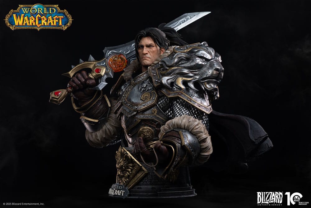 World of Warcraft Bust 1/3 Varian Wrynn 46cm - Scale Statue - Infinity Studio - Hobby Figures UK