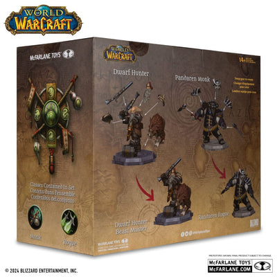 World of Warcraft PVC Statue 2-Pack 1/12 Dwarf Hunter: Beast Master & Pandaren: Monk (Gold Label) 15cm - Scale Statue - McFarlane Toys - Hobby Figures UK