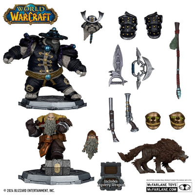 World of Warcraft PVC Statue 2-Pack 1/12 Dwarf Hunter: Beast Master & Pandaren: Monk (Gold Label) 15cm - Scale Statue - McFarlane Toys - Hobby Figures UK