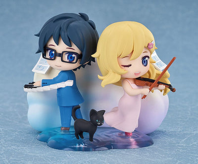 Your Lie in April Qset Mini-Figure 2-Pack Kaori Miyazono & Kosei Arima 9cm - Mini Figures - Good Smile Company - Hobby Figures UK