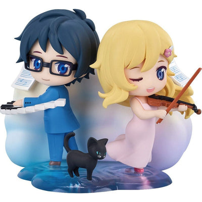 Your Lie in April Qset Mini-Figure 2-Pack Kaori Miyazono & Kosei Arima 9cm - Mini Figures - Good Smile Company - Hobby Figures UK