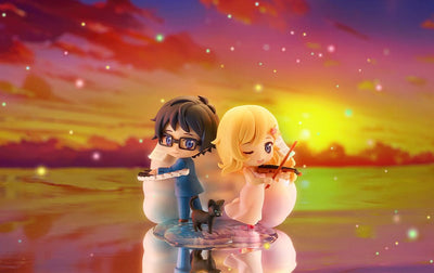 Your Lie in April Qset Mini-Figure 2-Pack Kaori Miyazono & Kosei Arima 9cm - Mini Figures - Good Smile Company - Hobby Figures UK