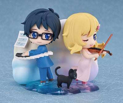 Your Lie in April Qset Mini-Figure 2-Pack Kaori Miyazono & Kosei Arima 9cm - Mini Figures - Good Smile Company - Hobby Figures UK