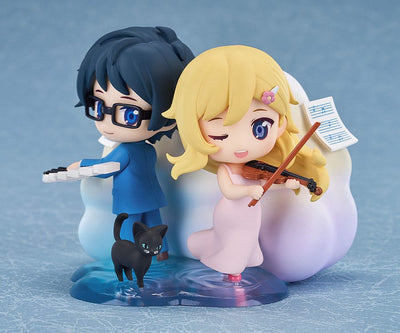Your Lie in April Qset Mini-Figure 2-Pack Kaori Miyazono & Kosei Arima 9cm - Mini Figures - Good Smile Company - Hobby Figures UK