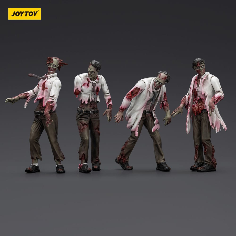 Zombie Dark Source Action Figures 4-Pack Scientists (Male) 8cm