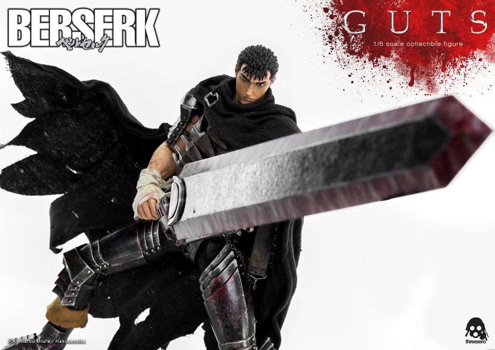 Berserk Action Figure 1/6 Guts (Black Swordsman) 32cm - Action Figures - ThreeZero - Hobby Figures UK