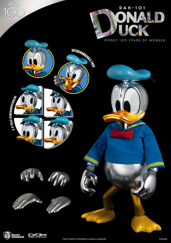 Disney 100 Years of Wonder Dynamic 8ction Heroes Action Figure 1/9 Donald Duck 16cm - Action Figures - Beast Kingdom Toys - Hobby Figures UK