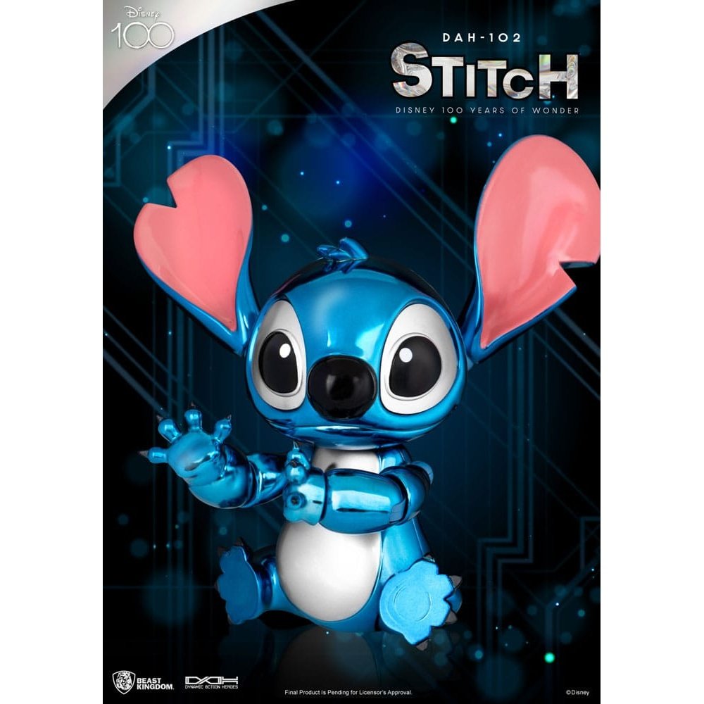 Disney 100 Years of Wonder Dynamic 8ction Heroes Action Figure 1/9 Stitch (Lilo & Stitch) 16cm