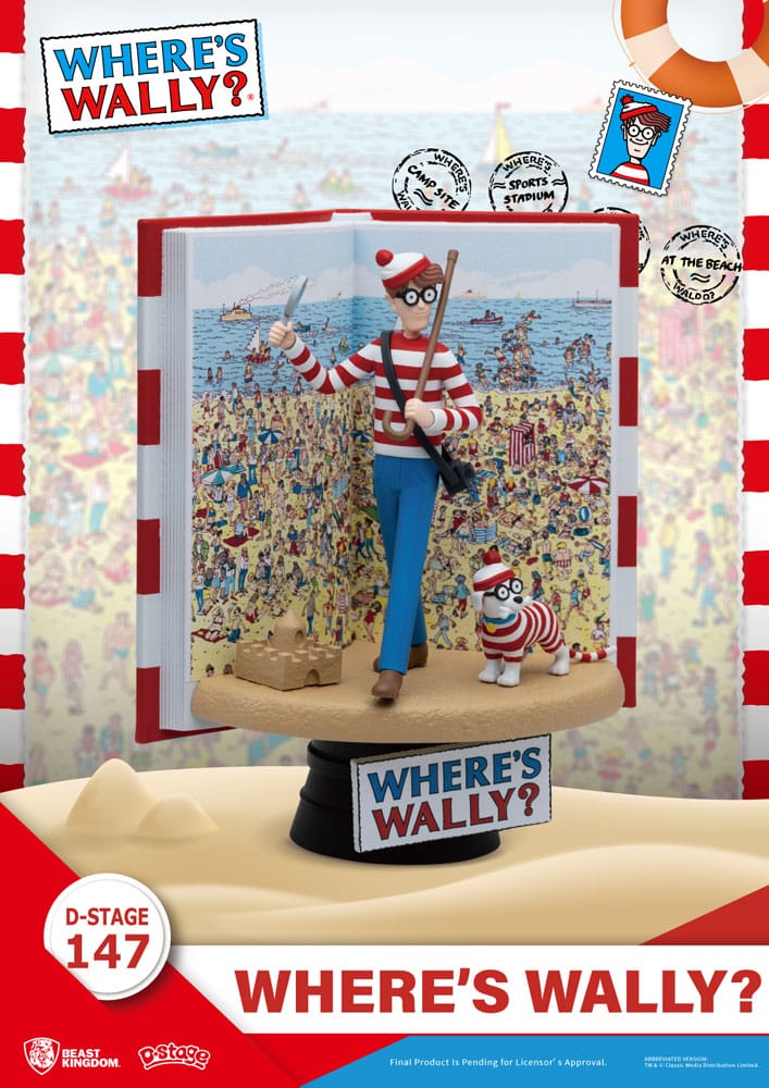 Where's Wally D-Stage PVC Diorama Where's Wally 13cm - Scale Statue - Beast Kingdom Toys - Hobby Figures UK