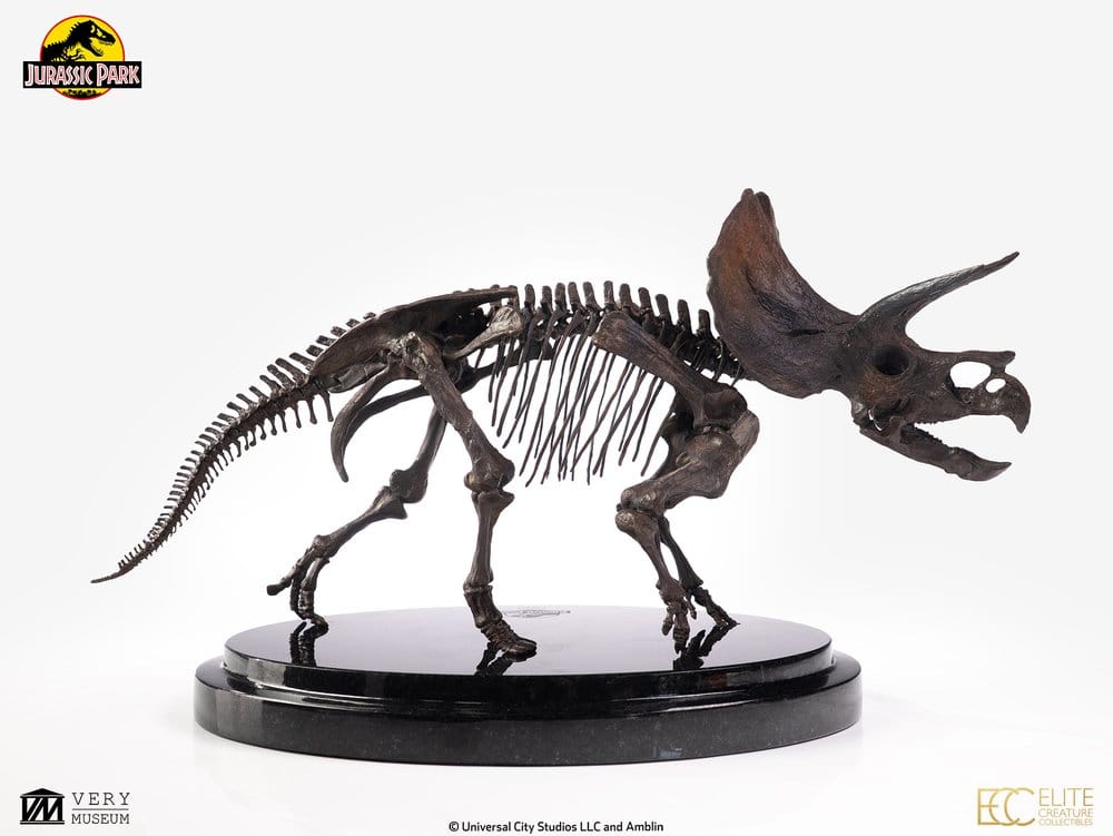 Mutated Skeleton Jurassic Park Statue 1/24 Triceratops Fossil Skeleton Bronze 35cm ...