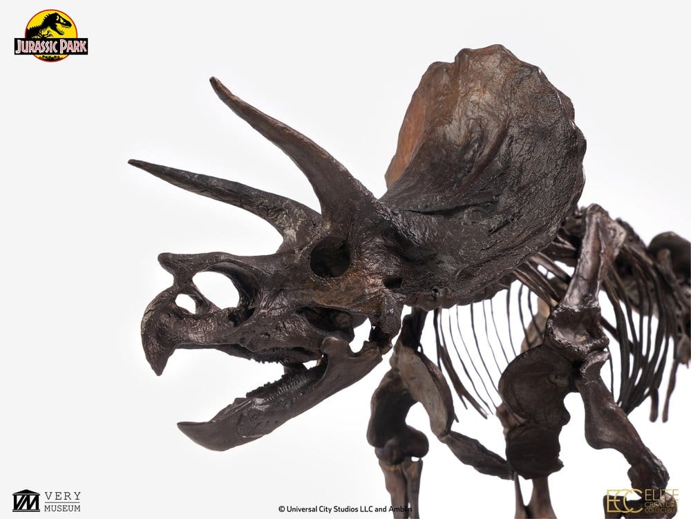 Mutated Skeleton Jurassic Park Statue 1/24 Triceratops Fossil Skeleton Bronze 35cm ...