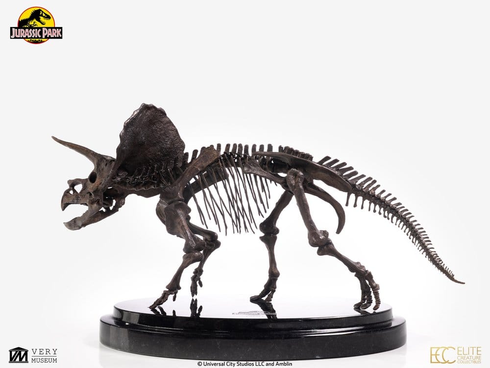 Mutated Skeleton Jurassic Park Statue 1/24 Triceratops Fossil Skeleton Bronze 35cm ...