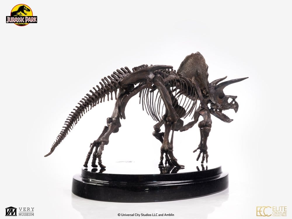 Mutated Skeleton Jurassic Park Statue 1/24 Triceratops Fossil Skeleton Bronze 35cm ...