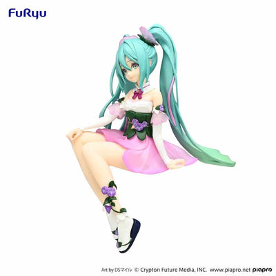 Hatsune Miku Noodle Stopper PVC Statue Flower Fairy Morning Glory Pink Color Ver. 14cm - Scale Statue - Furyu - Hobby Figures UK