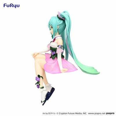 Hatsune Miku Noodle Stopper PVC Statue Flower Fairy Morning Glory Pink Color Ver. 14cm - Scale Statue - Furyu - Hobby Figures UK