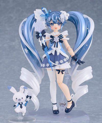Character Vocal Series 01: Hatsune Miku Figma Action Figure Snow Miku: Crystal Snow Ver. 13cm - Action Figures - Good Smile Company - Hobby Figures UK