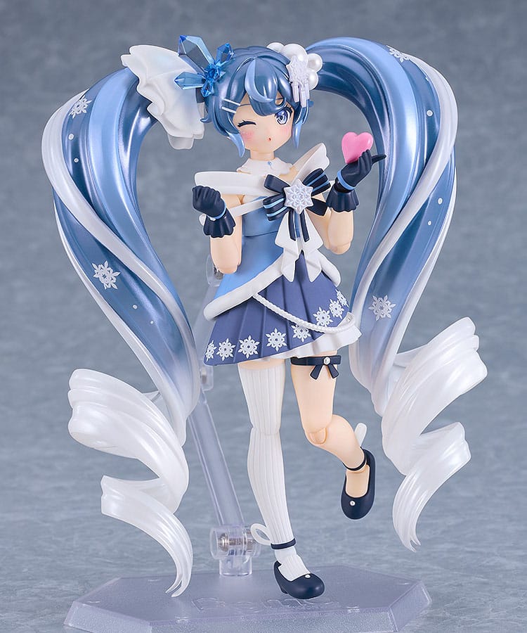 Character Vocal Series 01: Hatsune Miku Figma Action Figure Snow Miku: Crystal Snow Ver. 13cm - Action Figures - Good Smile Company - Hobby Figures UK