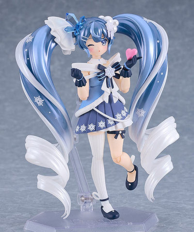 Character Vocal Series 01: Hatsune Miku Figma Action Figure Snow Miku: Crystal Snow Ver. 13cm - Action Figures - Good Smile Company - Hobby Figures UK