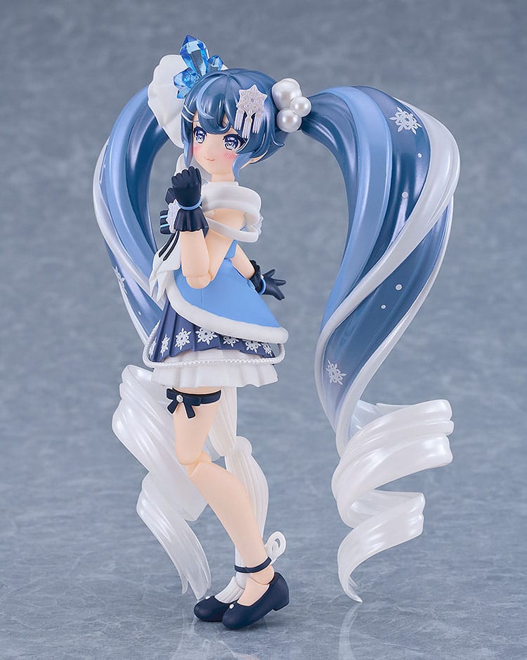 Character Vocal Series 01: Hatsune Miku Figma Action Figure Snow Miku: Crystal Snow Ver. 13cm - Action Figures - Good Smile Company - Hobby Figures UK