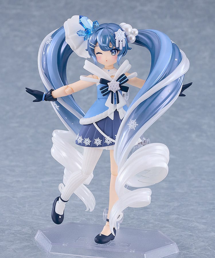 Character Vocal Series 01: Hatsune Miku Figma Action Figure Snow Miku: Crystal Snow Ver. 13cm - Action Figures - Good Smile Company - Hobby Figures UK