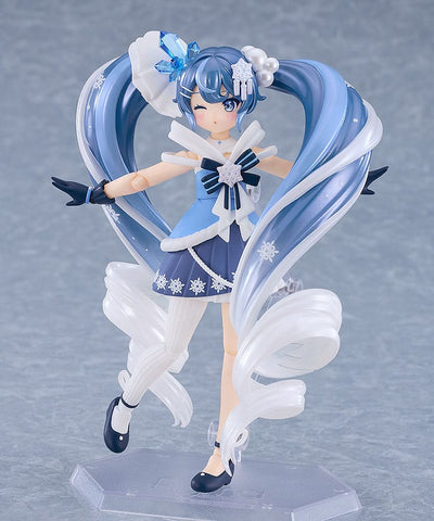 Character Vocal Series 01: Hatsune Miku Figma Action Figure Snow Miku: Crystal Snow Ver. 13cm - Action Figures - Good Smile Company - Hobby Figures UK