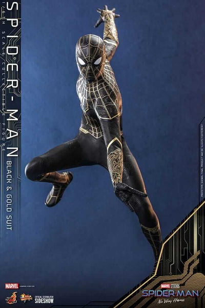 Spider-Man: No Way Home Movie Masterpiece Action Figure 1/6 Spider-Man (Black & Gold Suit) 30cm - Action Figures - Hot Toys - Hobby Figures UK